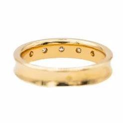 Bague Demi alliance Or jaune Diamant