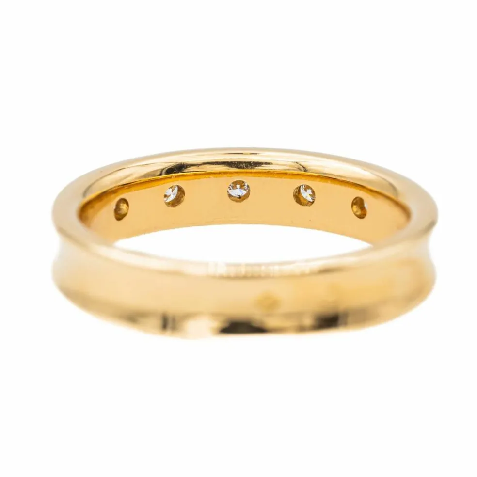 Bague Demi alliance Or jaune Diamant