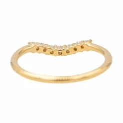 Bague Demi alliance Or jaune Diamant