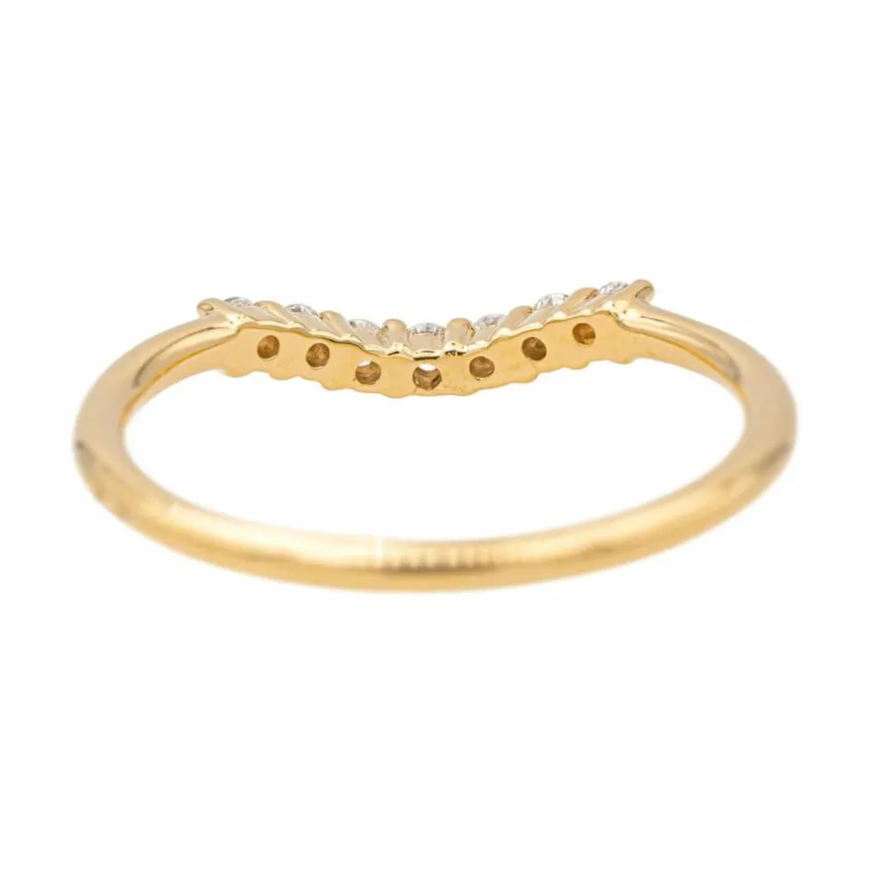 Bague Demi alliance Or jaune Diamant