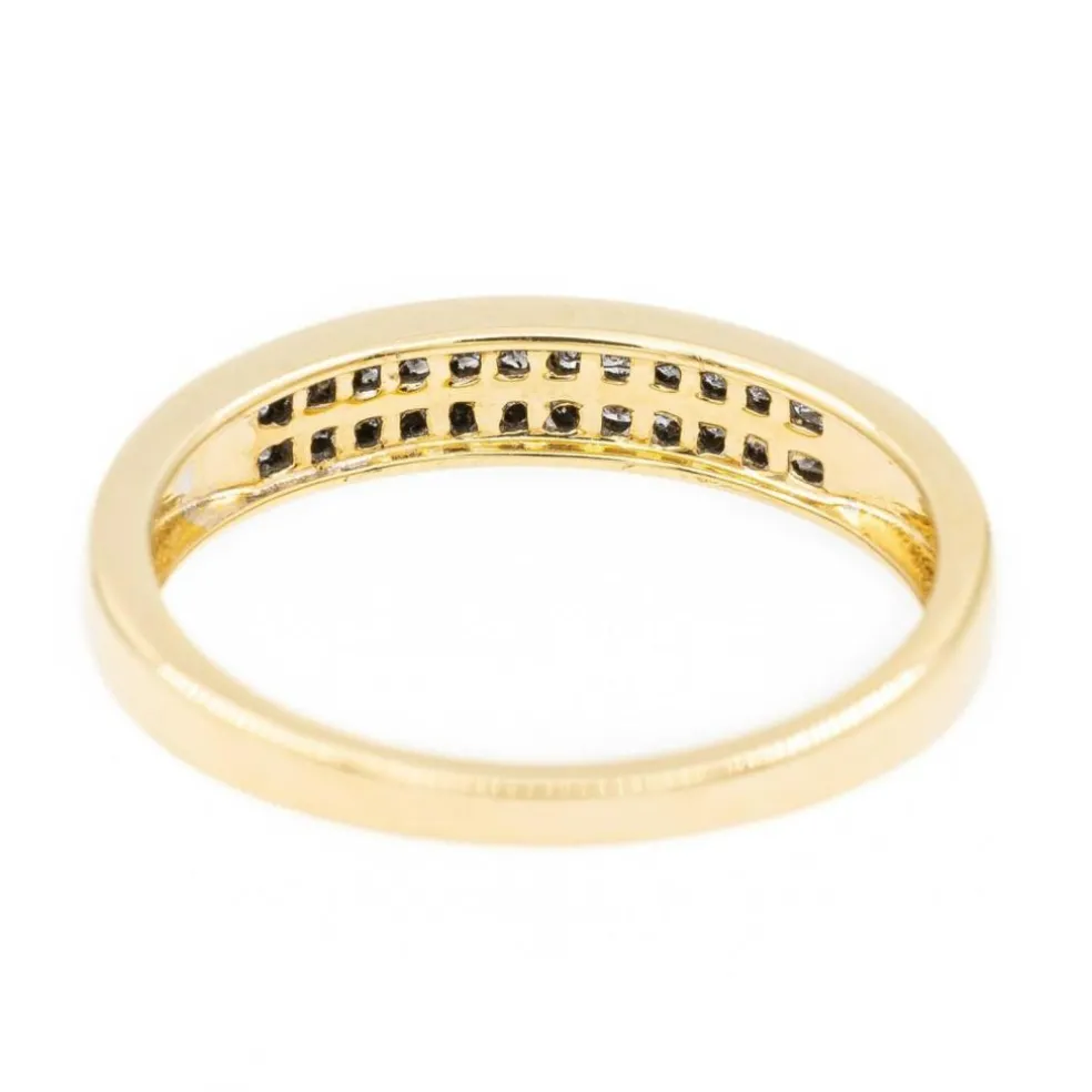 Bague Demi alliance Or jaune Diamant