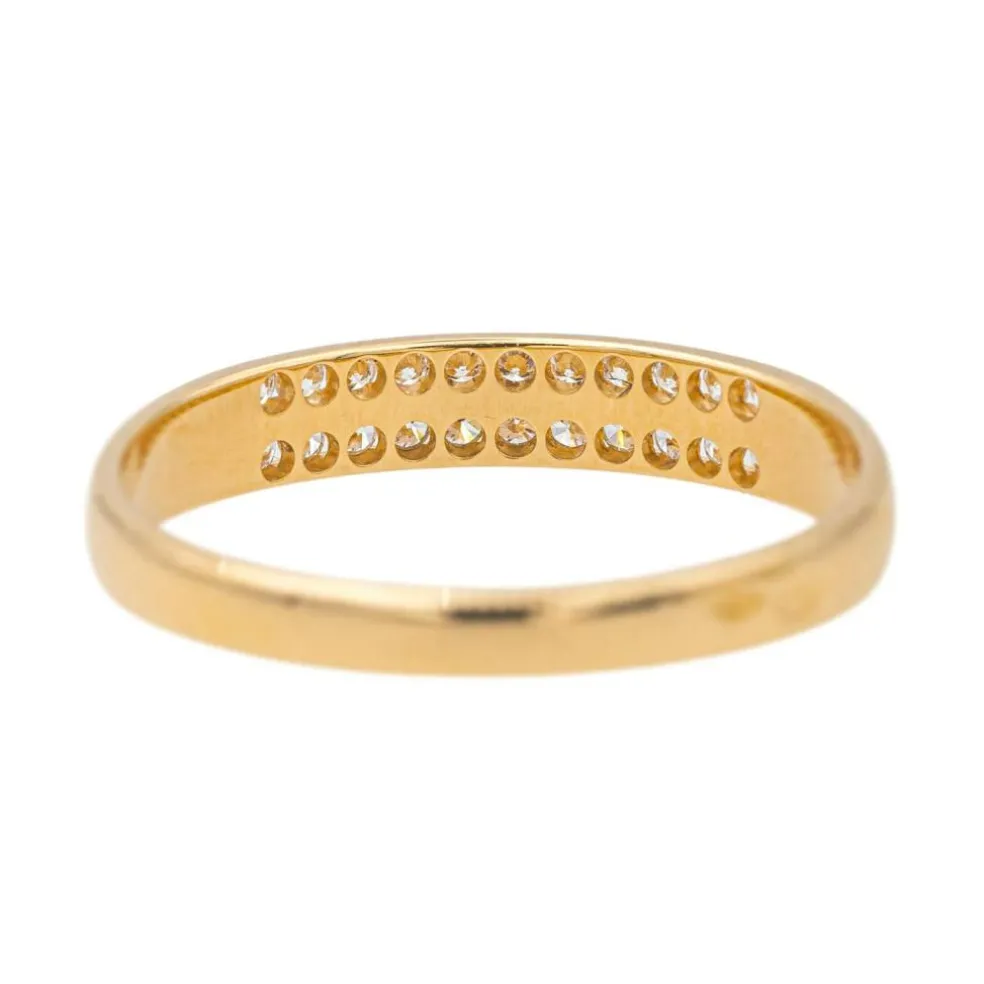 Bague Demi alliance Or jaune Diamant