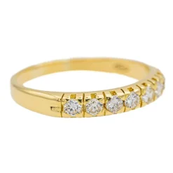 Bague Demi alliance Or jaune Diamant