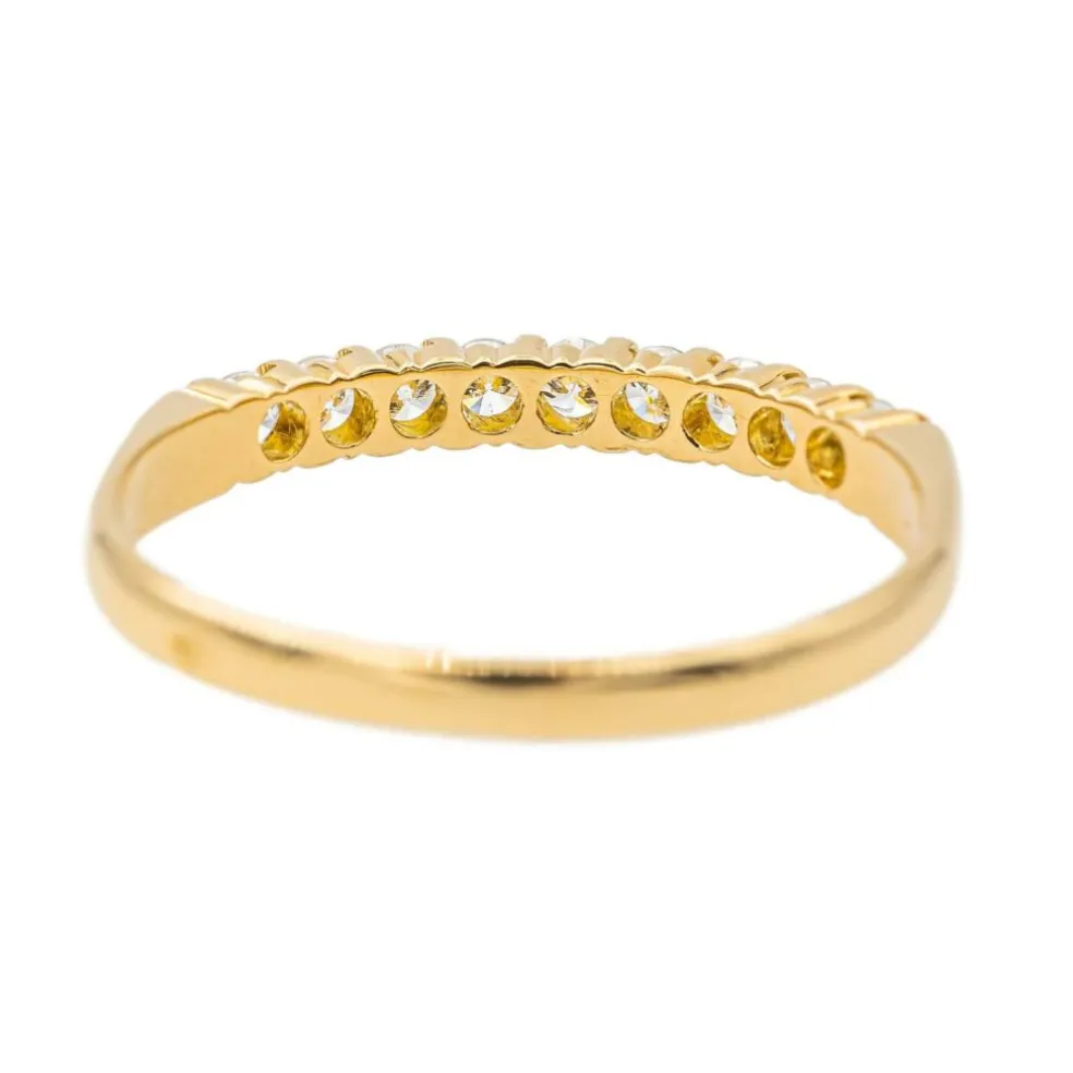 Bague Demi alliance Or jaune Diamant