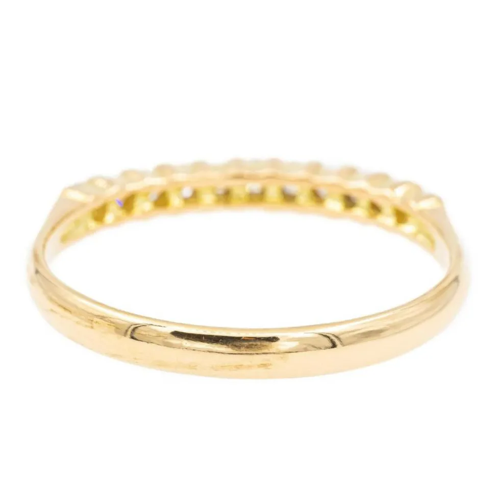 Bague Demi alliance Or jaune Diamant