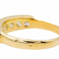 Bague Demi alliance Or jaune Diamant