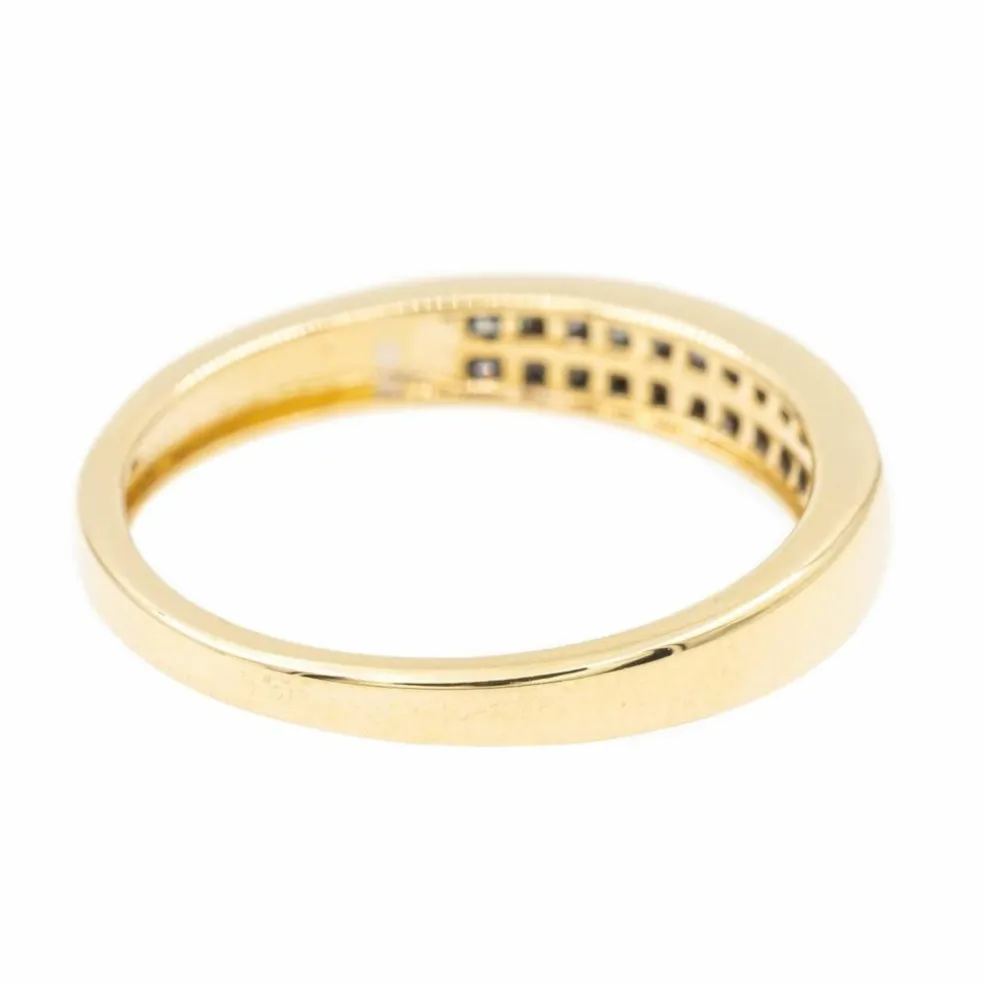 Bague Demi alliance Or jaune Diamant