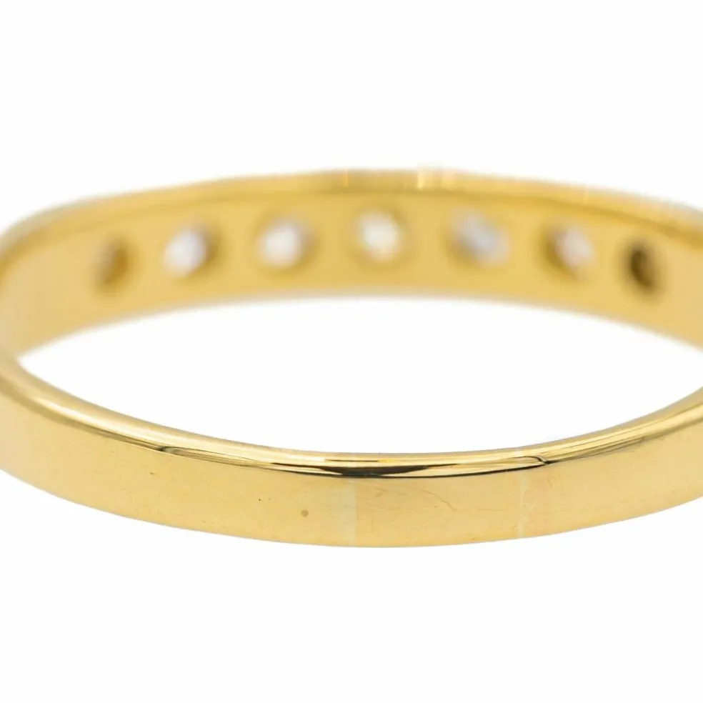 Bague Demi alliance Or jaune Diamant