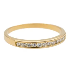 Bague Demi alliance Or jaune Diamant