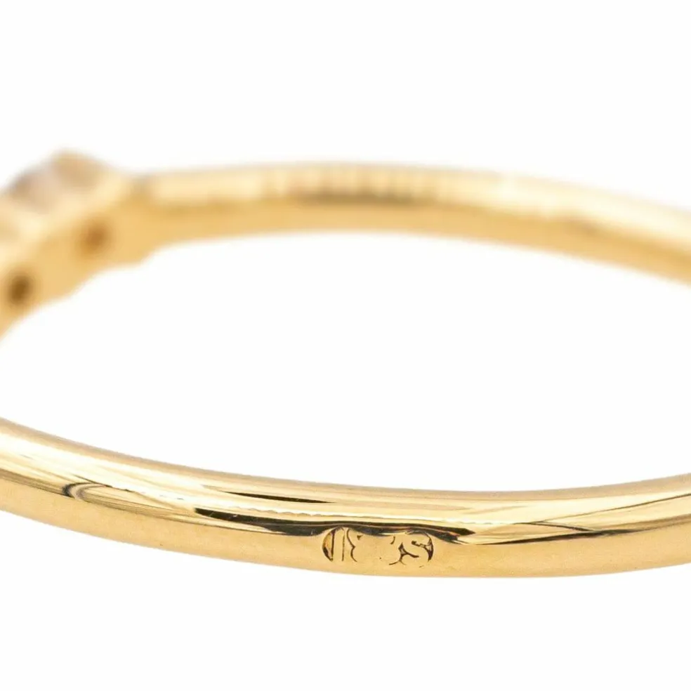 Bague Demi alliance Or jaune Diamant