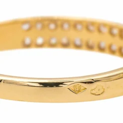 Bague Demi alliance Or jaune Diamant