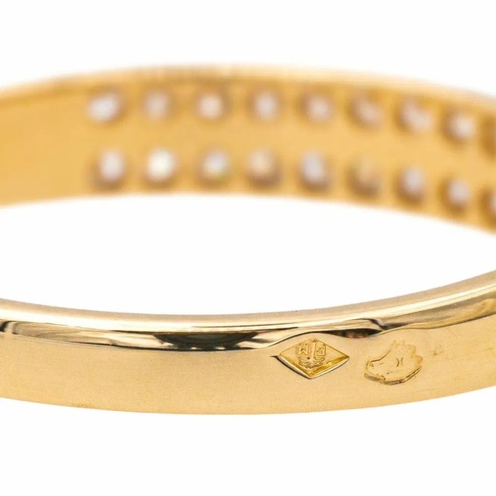 Bague Demi alliance Or jaune Diamant