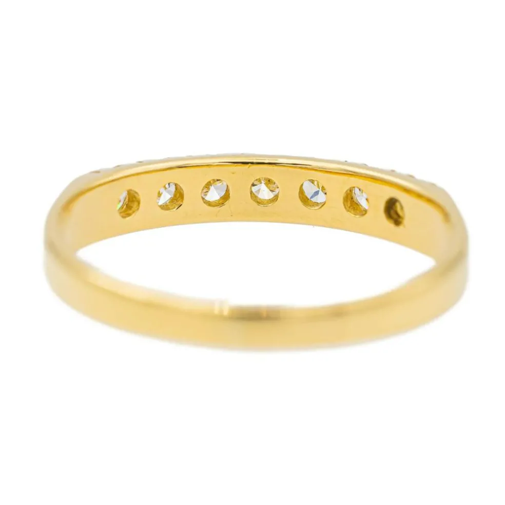 Bague Demi alliance Or jaune Diamant