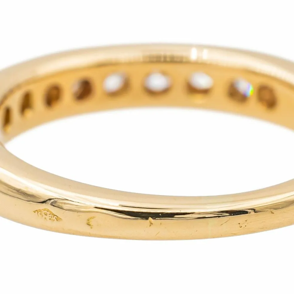 Bague Demi alliance Or jaune Diamant