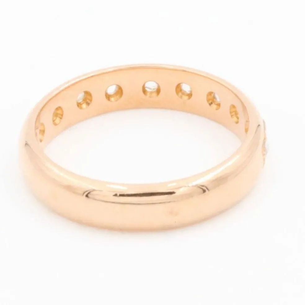 Bague Demi alliance Or rose Diamant