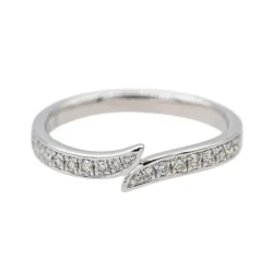 Bague Demi alliance Platine Diamant