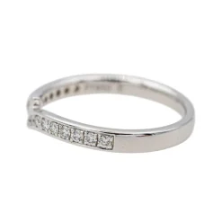 Bague Demi alliance Platine Diamant