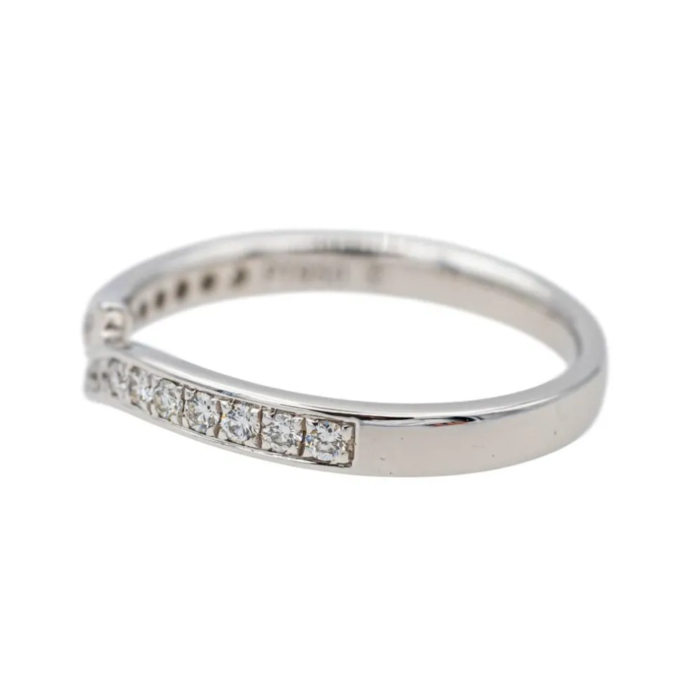 Bague Demi alliance Platine Diamant