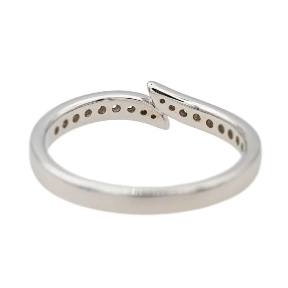 Bague Demi alliance Platine Diamant