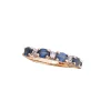 Bague Demi Alliance Saphirs Diamants