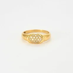 BAGUE DEMI JONC DIAMANTS