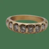 Bague demi tour or jaune diamants