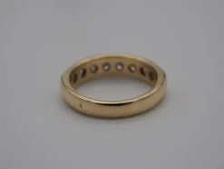 Bague demi tour or jaune diamants