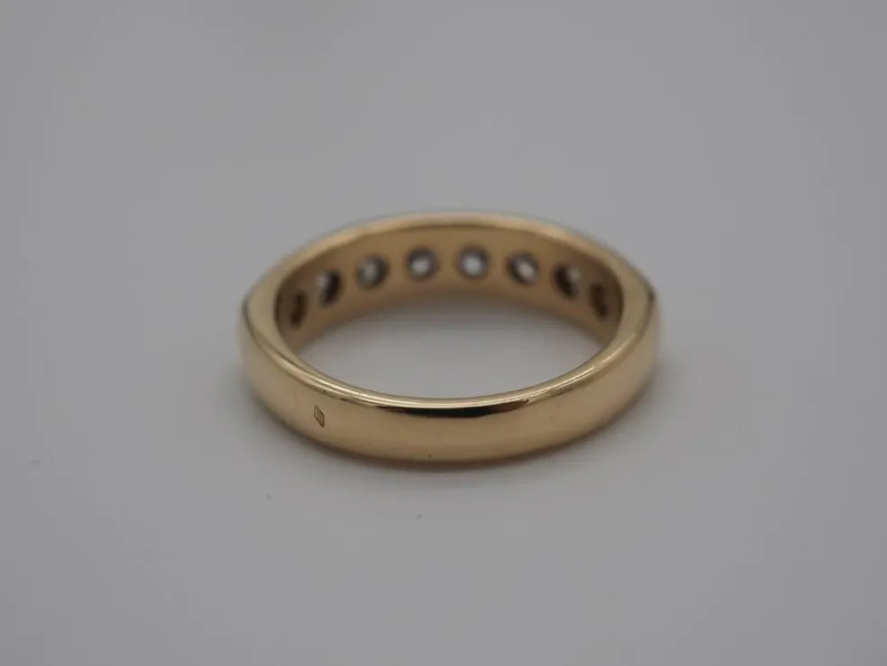 Bague demi tour or jaune diamants