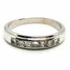 Bague Demie alliance Or blanc Diamant