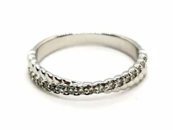Bague Demie alliance Or blanc Diamant