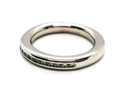 Bague Demie alliance Or blanc Diamant