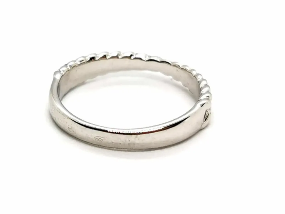 Bague Demie alliance Or blanc Diamant