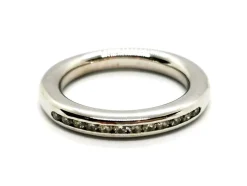 Bague Demie alliance Or blanc Diamant