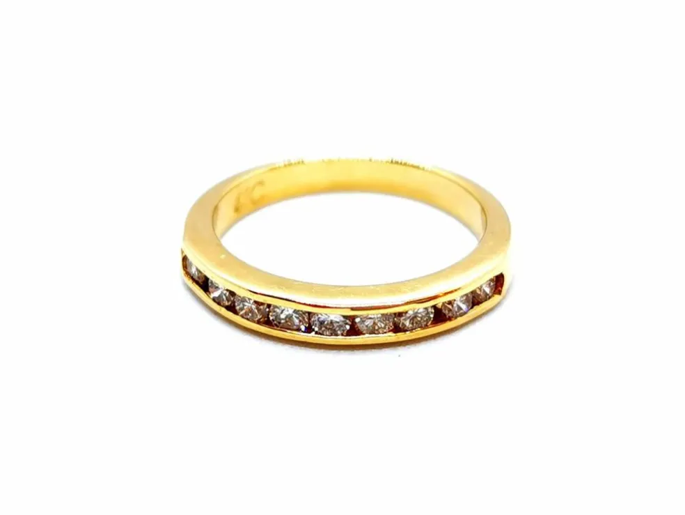 Bague Demie alliance Or jaune Diamant