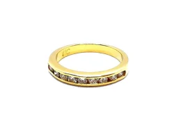 Bague Demie alliance Or jaune Diamant