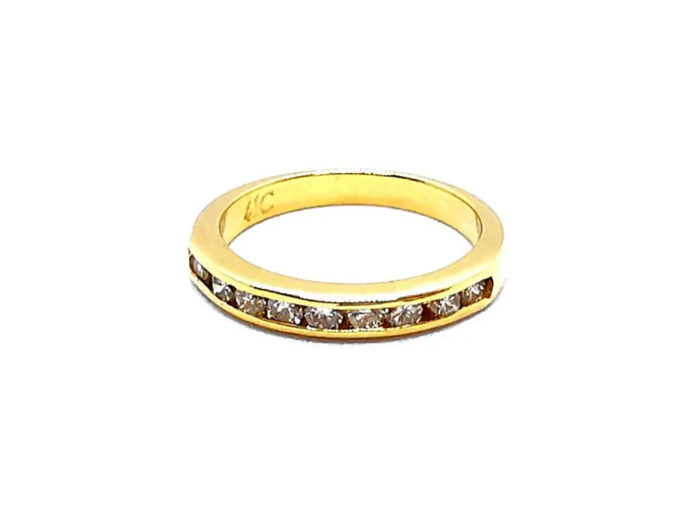 Bague Demie alliance Or jaune Diamant
