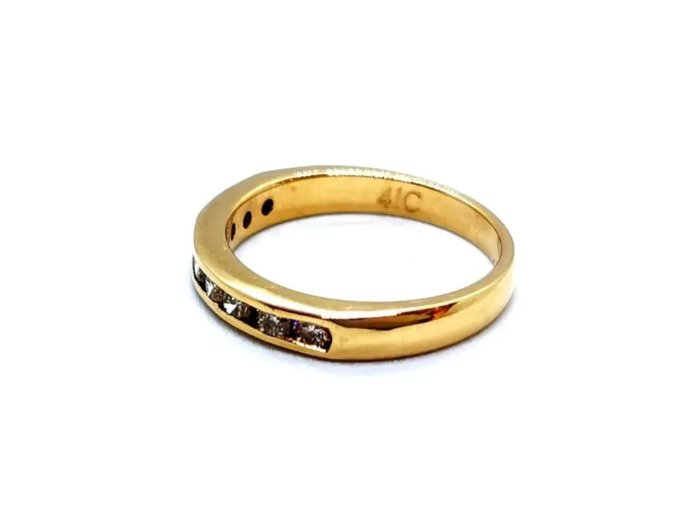 Bague Demie alliance Or jaune Diamant