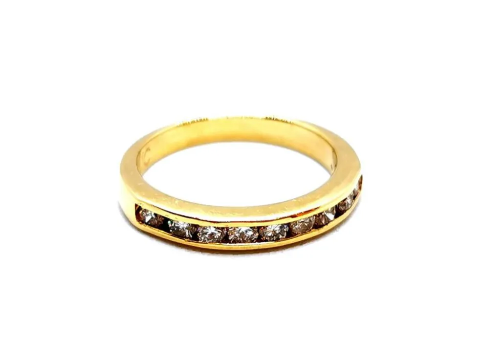 Bague Demie alliance Or jaune Diamant