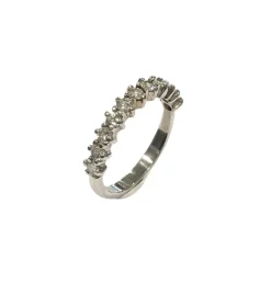 Bague demi-tour diamants et or blanc