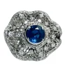 Bague Dentelles Saphir et Diamants 1950