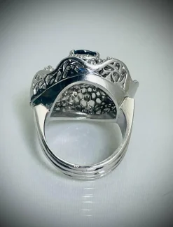 Bague Dentelles Saphir et Diamants 1950