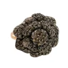 Bague design contemporaine en or et argent avec diamants