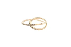 Bague design rivière deux doigts
