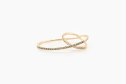 Bague design rivière deux doigts
