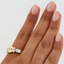 Bague Deux Ors - Diamants