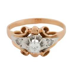 Bague Deux Ors avec Diamants