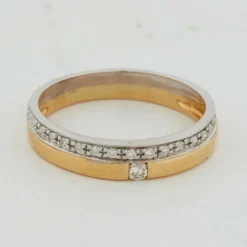 Bague Deux Ors avec Diamants