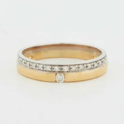 Bague Deux Ors avec Diamants