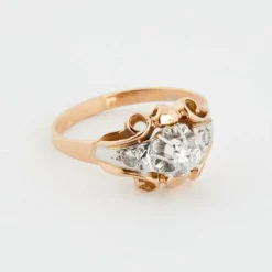 Bague Deux Ors avec Diamants