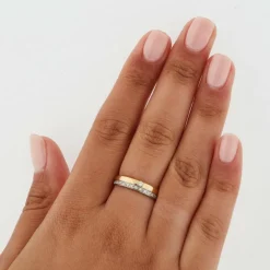 Bague Deux Ors avec Diamants